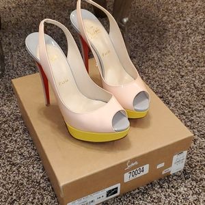 Christian Louboutin lady peep sling